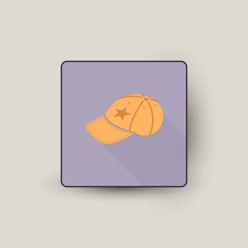 Cap with star icon Illustrazione stock