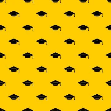 Cap student pattern vector Stock Illustration