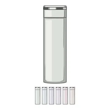 Cap thermos bottle cartoon vector graphic Illustration