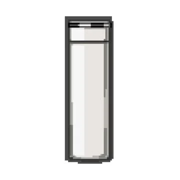 Cap thermos bottle pixel art vector illustration Stock Illustration