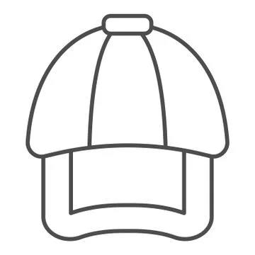 Cap thin line icon. Hat vector illustration isolated on white. Headwear outline Stock Illustration