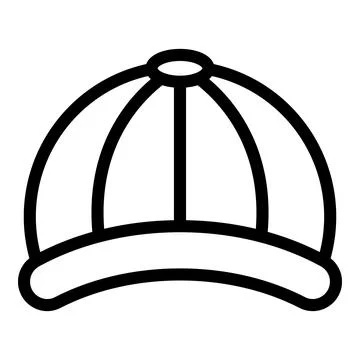 Cap uniform icon outline vector. Baseball hat Illustrazione stock
