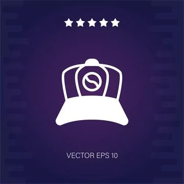 Cap vector icon Illustrazione stock