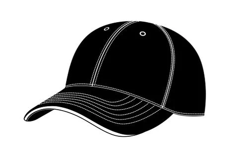 Cap in vector on white background.Baseball cap in vector. Illustrazione stock