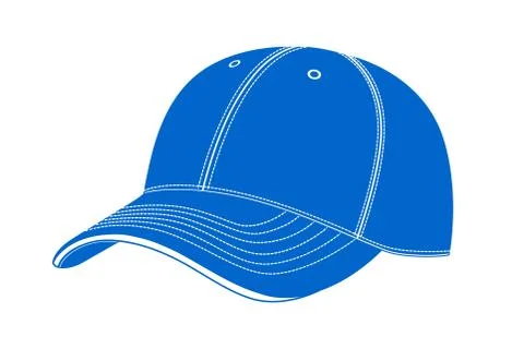 Cap in vector on white background.Baseball cap in vector. Illustrazione stock