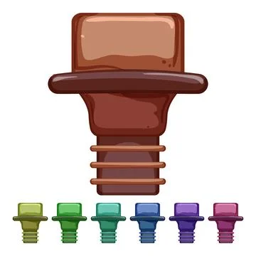 Cap wine cork cartoon vector graphic Stock Illustration