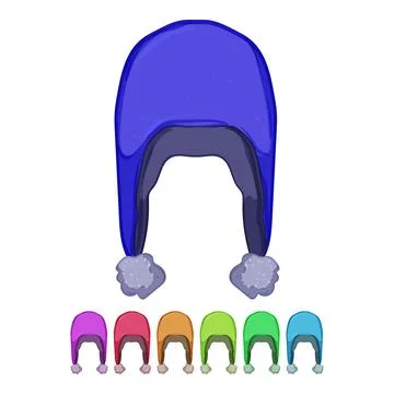 Cap winter hat kid cartoon vector graphic 스톡 일러스트