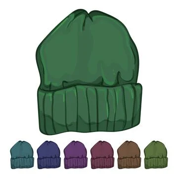 Cap winter hat man cartoon vector graphic Stock Illustration
