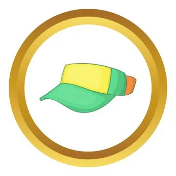 Cap without top vector icon Illustrazione stock