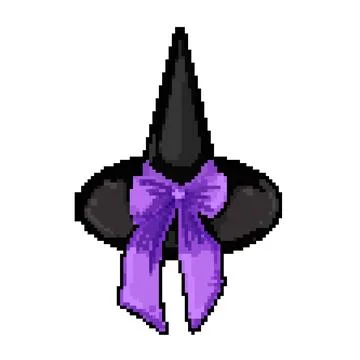 Cap wizard hat pixel art vector illustration Stock Illustration