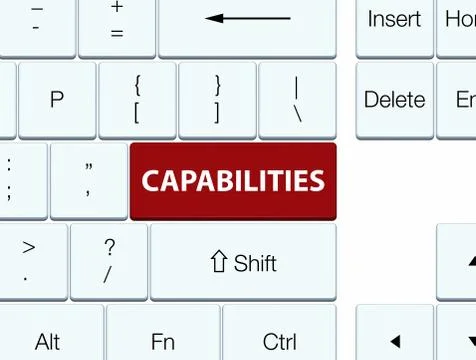 Capabilities brown keyboard button Stock Illustration