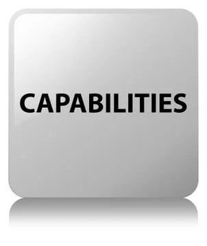 Capabilities white square button Stock Illustration