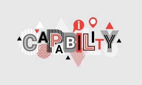 Capability Business Learning Web Banner Abstract Template Background Stockillustratie
