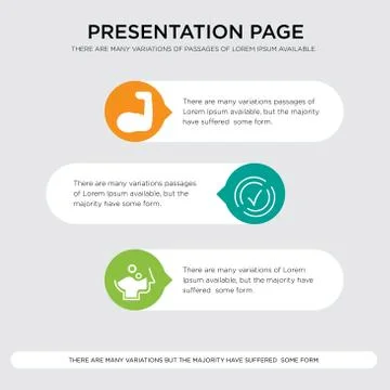 Capability, compliant, arm flex presentation design template in orange, green Stock Illustration