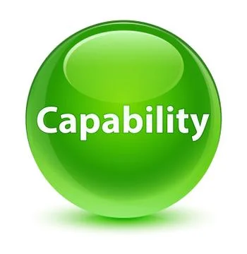 Capability glassy green round button Illustrazione stock