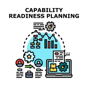 Capability readiness planning for business development strategy Stock Illustration