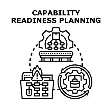 Capability readiness planning process for business strategy Stock Illustration