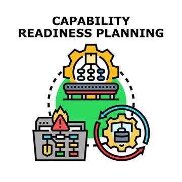 Capability readiness planning process for business strategy Stock Illustration
