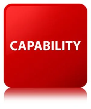 Capability red square button Stock Illustration