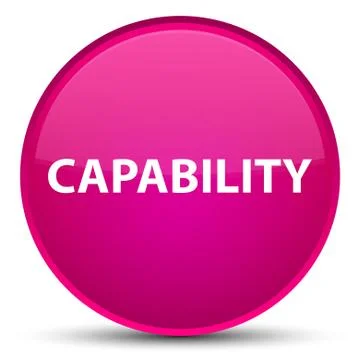Capability special pink round button Stock Illustration