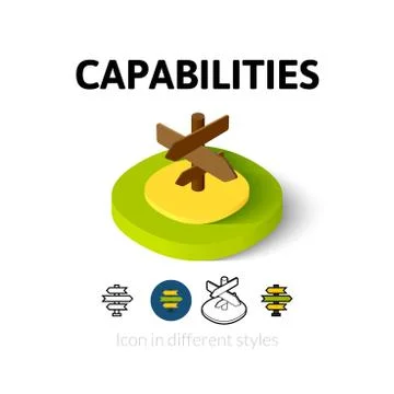Capabilties icon in different style Stock Illustration