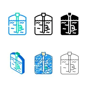 Capacitive multistyle sensor color icon vector color Illustrazione stock