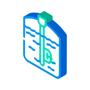 Capacitive sensor isometric icon vector illustration color 스톡 일러스트