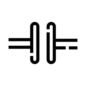 Capacitor circuit symbol storing electrical energy Illustrazione stock