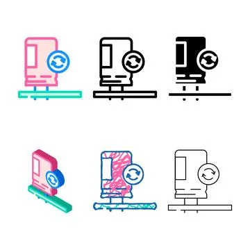 Capacitor concepts soldering electronics color icon vector Stock Illustration