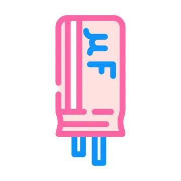 Capacitor electrical engineer color icon vector illustration Stockillustratie