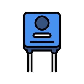 Capacitor electrical engineer color icon vector illustration Stock Illustration