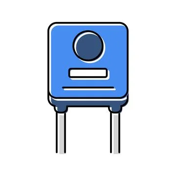 Capacitor electrical engineer color icon vector illustration Stock Illustration