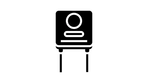 Capacitor electrical engineer glyph icon animation Stock Footage 326154686