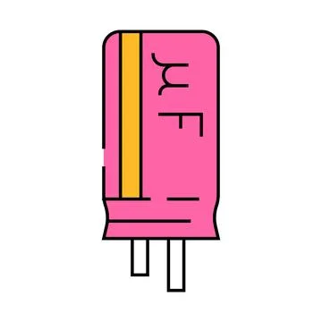 Capacitor electrical engineer icon color illustration Illustrazione stock