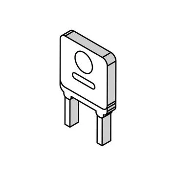 Capacitor electrical engineer isometric icon vector illustration Stock Illustration