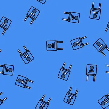 Capacitor electrical engineer vector seamless pattern Stock Illustration