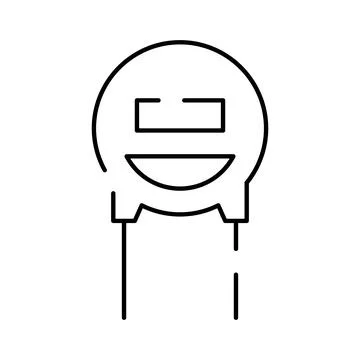 Capacitor electronic component symbol for circuit diagram Stock Illustration