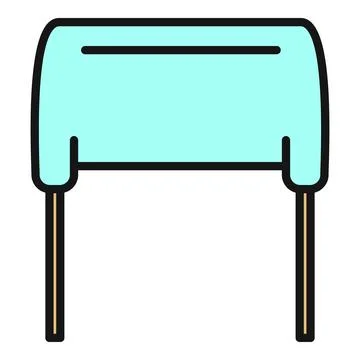 Capacitor electronic component vector icon illustration style Illustrazione stock