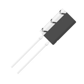 Capacitor Flat Illustration. Clean Icon Design Element on Isolated White Ba.. Stock Illustration