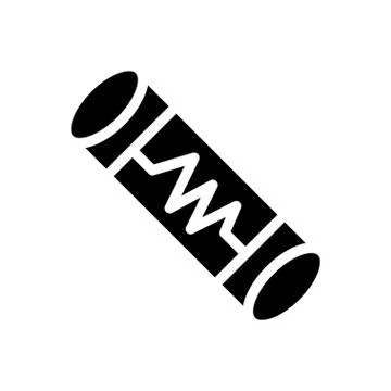 Capacitor glyph flat icon Stock Illustration