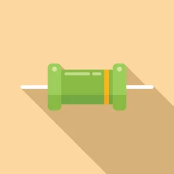 Capacitor icon flat vector. Electrical circuit Stock Illustration