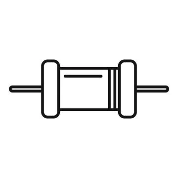 Capacitor icon outline vector. Electrical circuit Stock Illustration