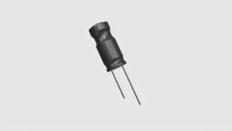 Capacitor Rotating on a Transparent Background. Seamless Loop. Electric. Item. 4 Stock Footage 297542763