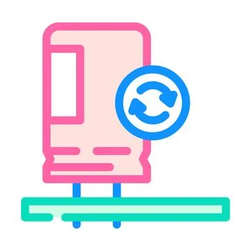 Capacitor soldering electronics color icon vector illustration Stock Illustration