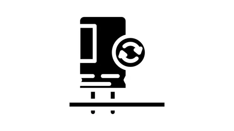 Capacitor soldering electronics glyph icon animation Stock Footage 326743417