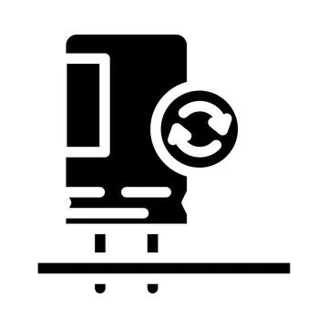 Capacitor soldering electronics glyph icon vector illustration Stockillustratie