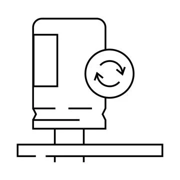 Capacitor soldering electronics line icon vector illustration Stock Illustration