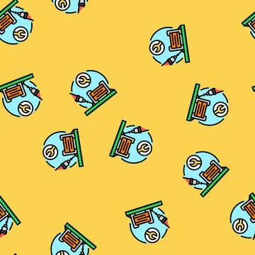 Capacitor soldering electronics vector seamless pattern Stock Illustration