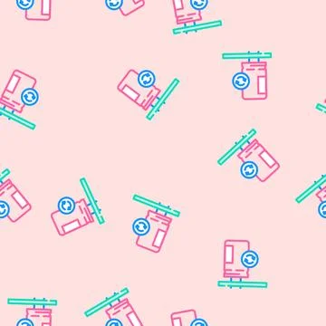 Capacitor soldering electronics vector seamless pattern Stock Illustration