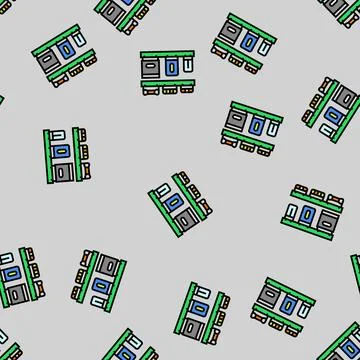 Capacitors and resistors layout vector seamless pattern 库存插图